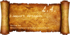 Lampert Artemon névjegykártya